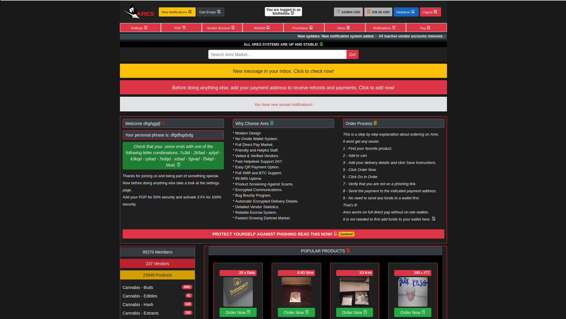 Ares Market Dashboard